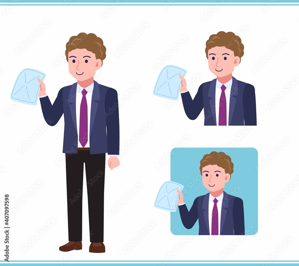 Young man in an afro hair suit_B