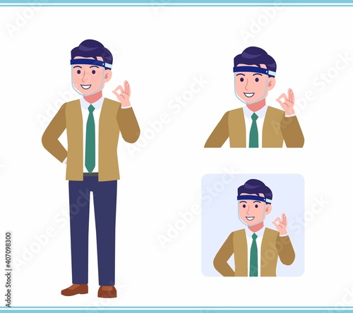 Young man with a tie