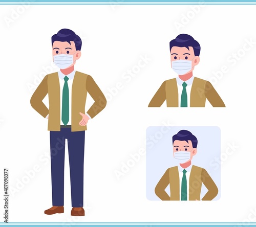 Young man with a tie