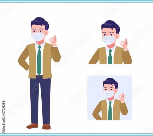 Young man with a tie