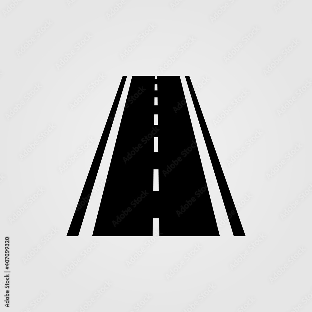 Road icon isolated on white background. Road icon isolated on white background.