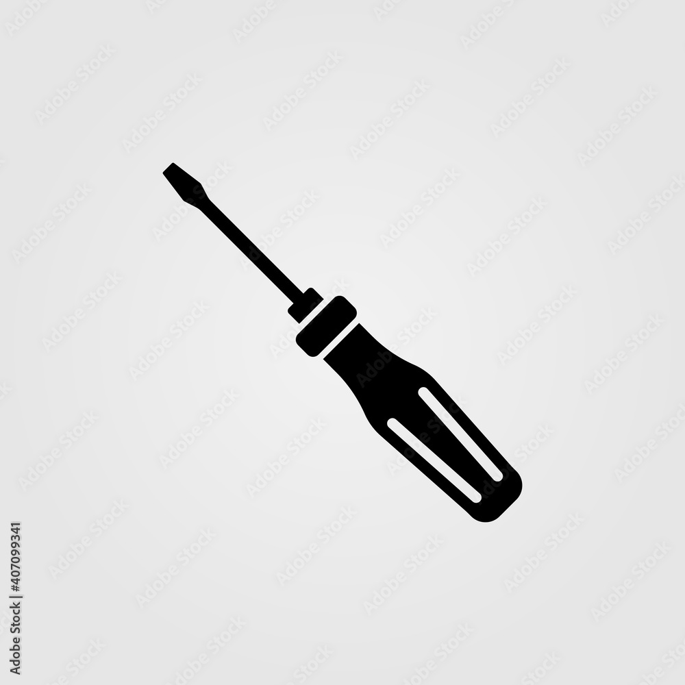 Fototapeta premium Screwdriver vector icon. Repair tool symbol.