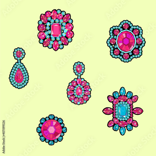 set OF Seven Jewels