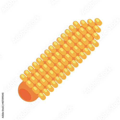 corn cob roasted street food icon