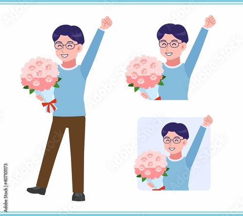 Young man with glasses