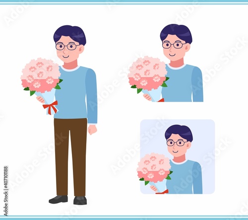 Young man with glasses