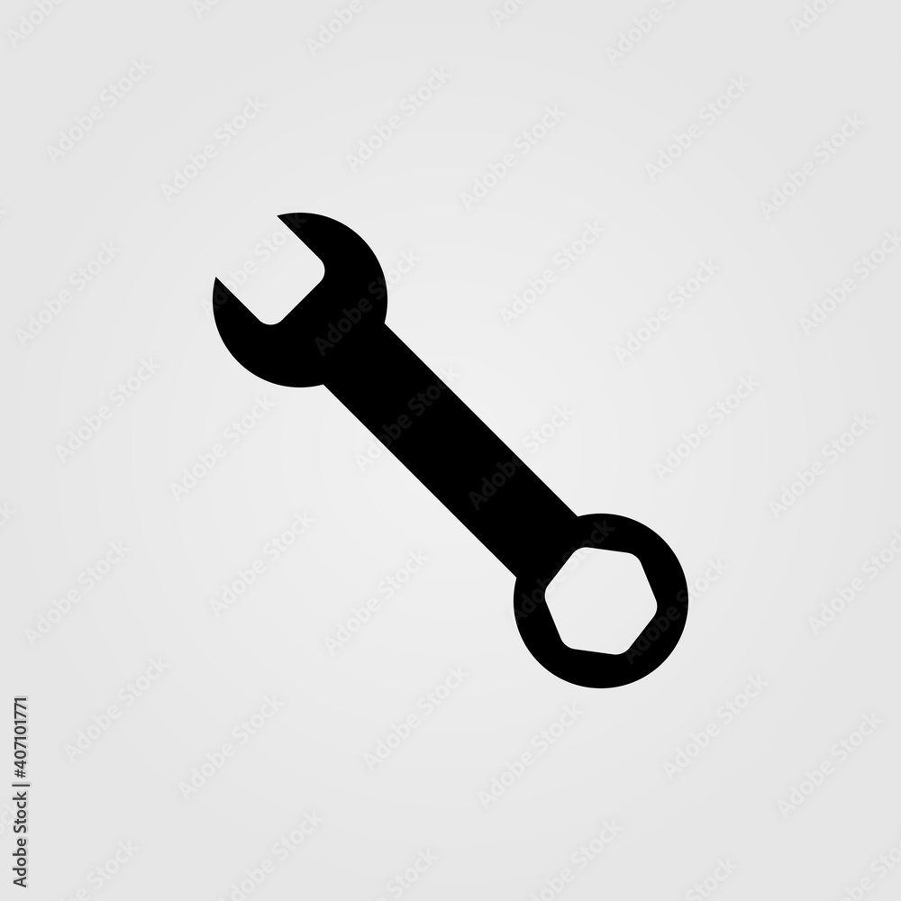 Wrench icon. Spanner symbol. Repair service sign. Wrench icon. Spanner symbol. Repair service sign.