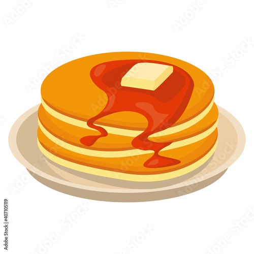 pancakes with honey in dish icon