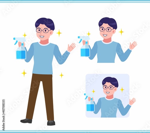 Young man with glasses