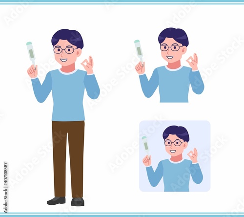 Young man with glasses