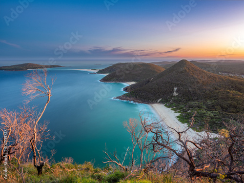 Tomaree Heads aerial view in NSW, Australia