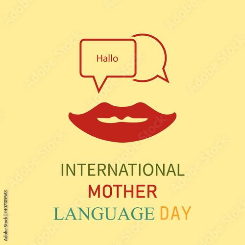 International Mother Language Day, which is held annually, on February 21. Suitable for backdrops, posters, annual events. simple eps 10