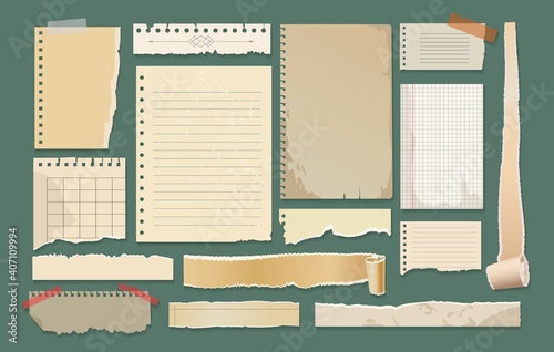 Old paper scrapbook elements