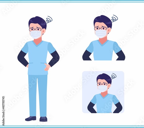 Young nurse man dressed in blue_A
