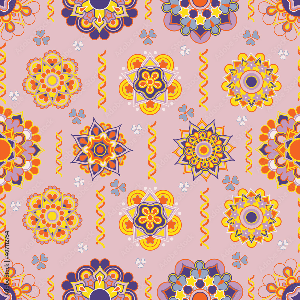 Golden yellow flower floral ornament vector pattern design. Room wallpaper. Notebook, journal, and card print. Golden yellow flower floral ornament vector pattern design. Room wallpaper. Notebook, journal, and card print.