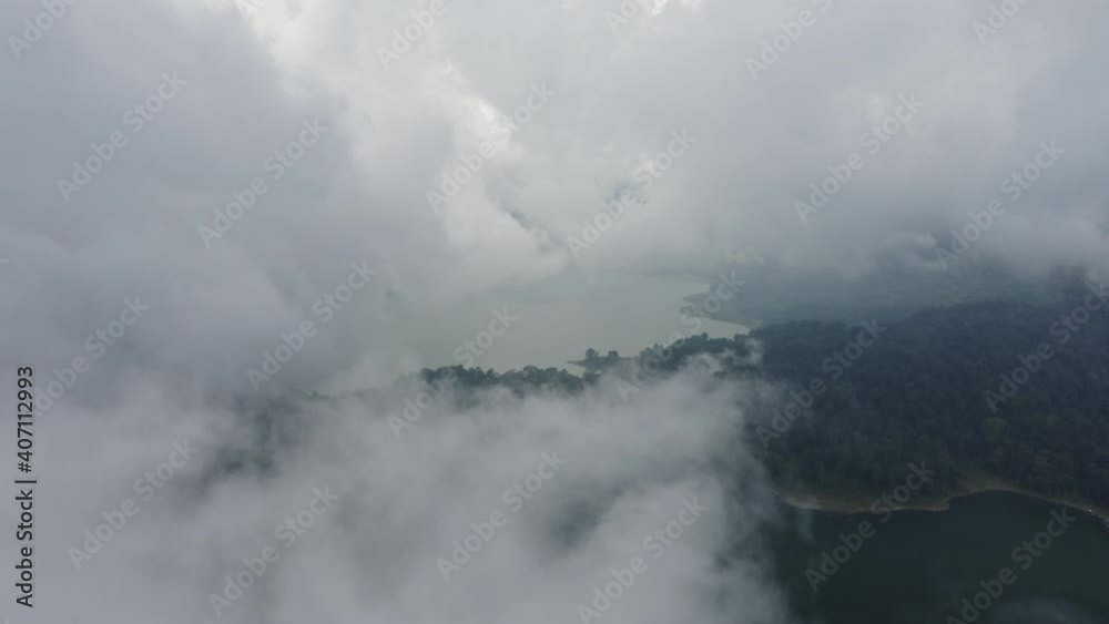 Drone Flight Through White Cloudy Sky Drone Flight Through White Cloudy Sky