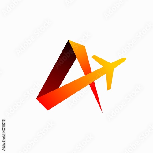 aviation logo with abstract concept