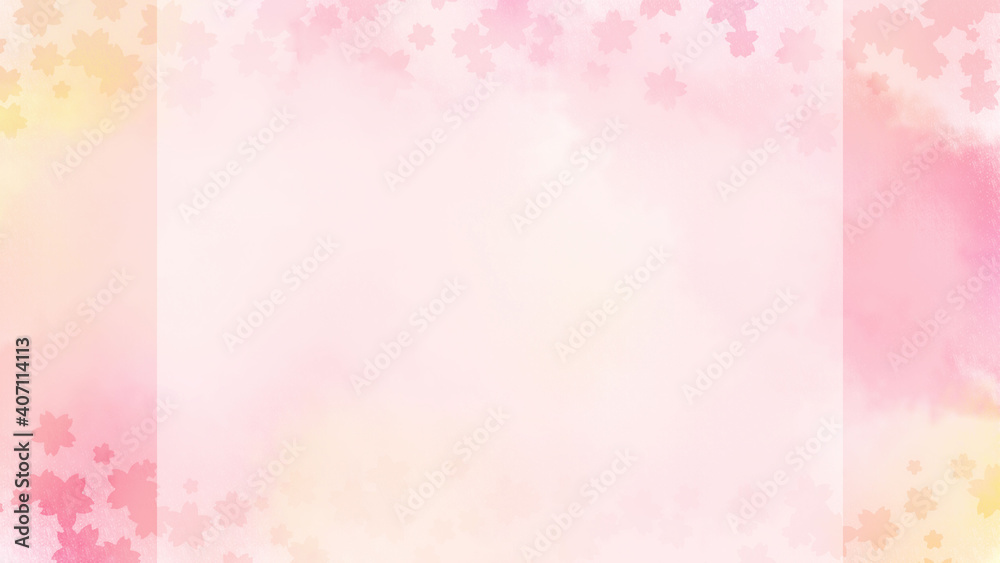 sakura cherry blossom watercolor abstract background