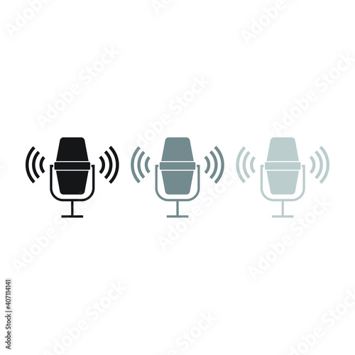 Microphone icon design isolated on white background