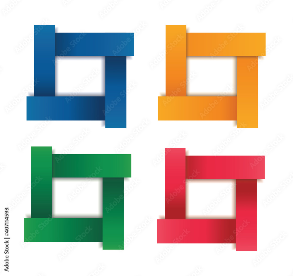 set of modern square isolated color frame template background vector illustration EPS10 set of modern square isolated color frame template background vector illustration EPS10
