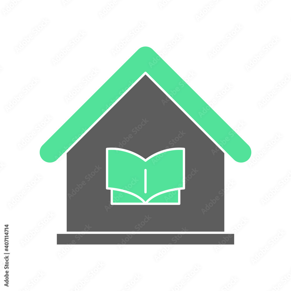House with book icon House with book icon