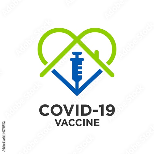vaccine icon. vaccine house logo
