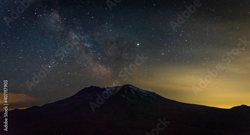 Milky Way and Mt St Helens June 2019 © TPorter Photography 