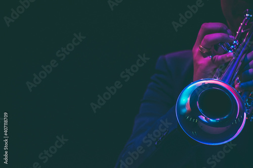 Photography Trumpet musician modern style