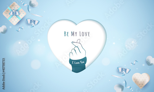 I love you symbol for valentine's day greeting card