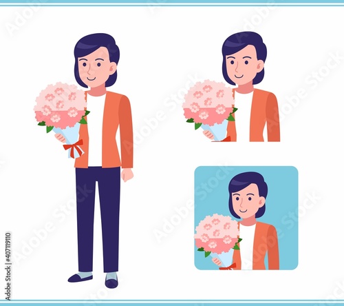Young woman in a cardigan