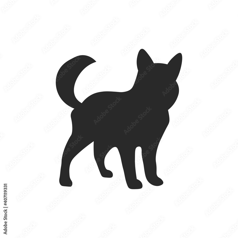 silhouette of dog animal symbol vector illustration