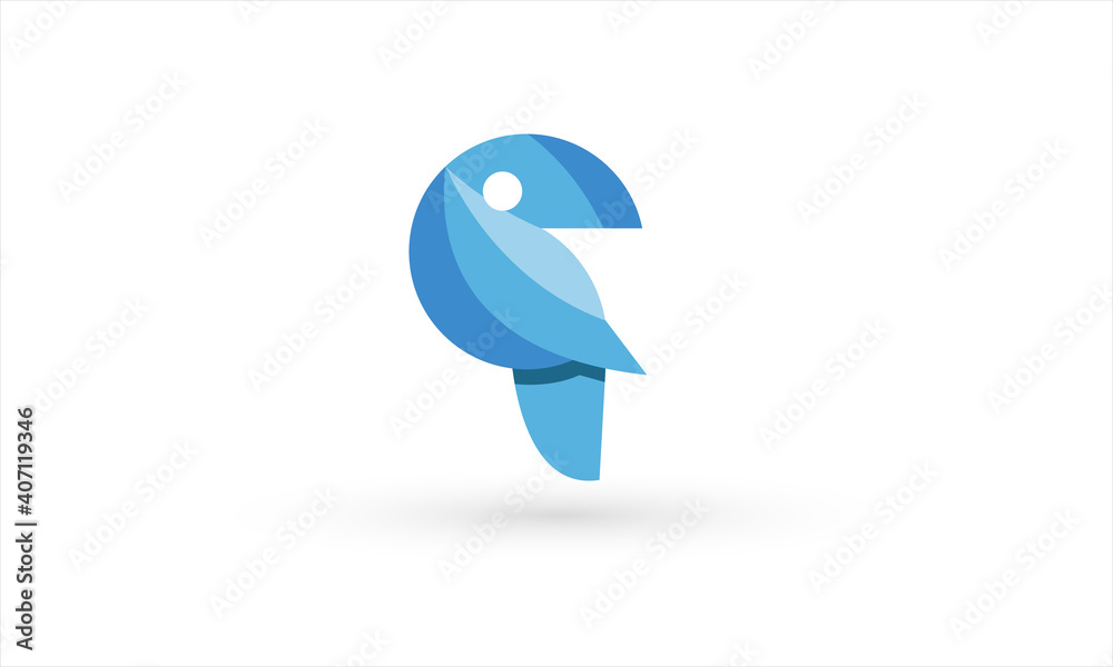Obraz premium Q Letter Bird Logo Design Template Vector
