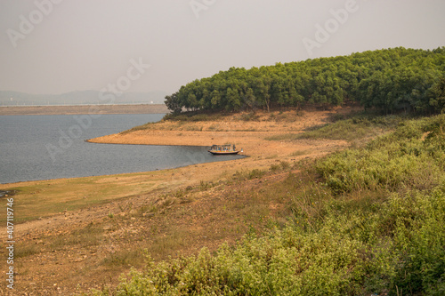kangshabati river" view from the dam at mukutmanipur, west bengal, india