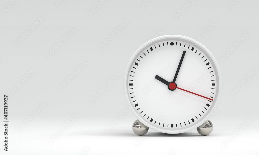 Clock face with hour minute and second hands about 10 o clock on white background. Object and equipment concept. Lately time theme. 3D illustration render graphic design Clock face with hour minute and second hands about 10 o clock on white background. Object and equipment concept. Lately time theme. 3D illustration render graphic design