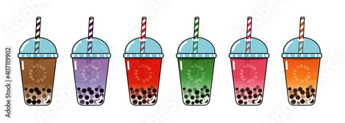 Vector Artwork of Boba Bubble Tea