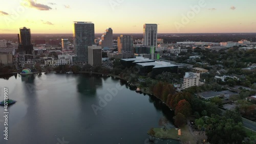 Wallpaper Mural Orlando, Florida, USA - July 15, 2020 : Downtown Orlando; the historic core and central business district of Orlando, Florida. Shot during the COVID Pandemic in July, 2020. Torontodigital.ca
