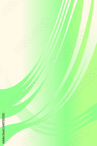 緑と曲線の背景(縦)