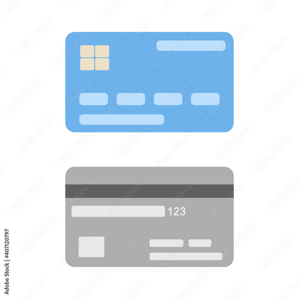 Credit Cards icon on white background. Credit Cards icon on white background.