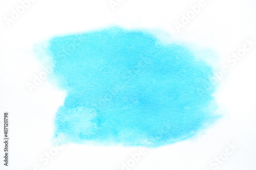 Abstract blue watercolor on white background. abstract art background. texture color paint splash blue. space beautiful wallpaper pattern ink splash. texture blue space color nature paint on paper.