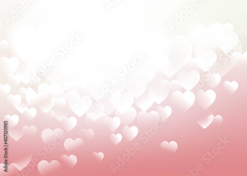 Hearts. Heart bokeh on pink color background for Valentine Day or for love scene or for Christmas festival or for wallpaper.