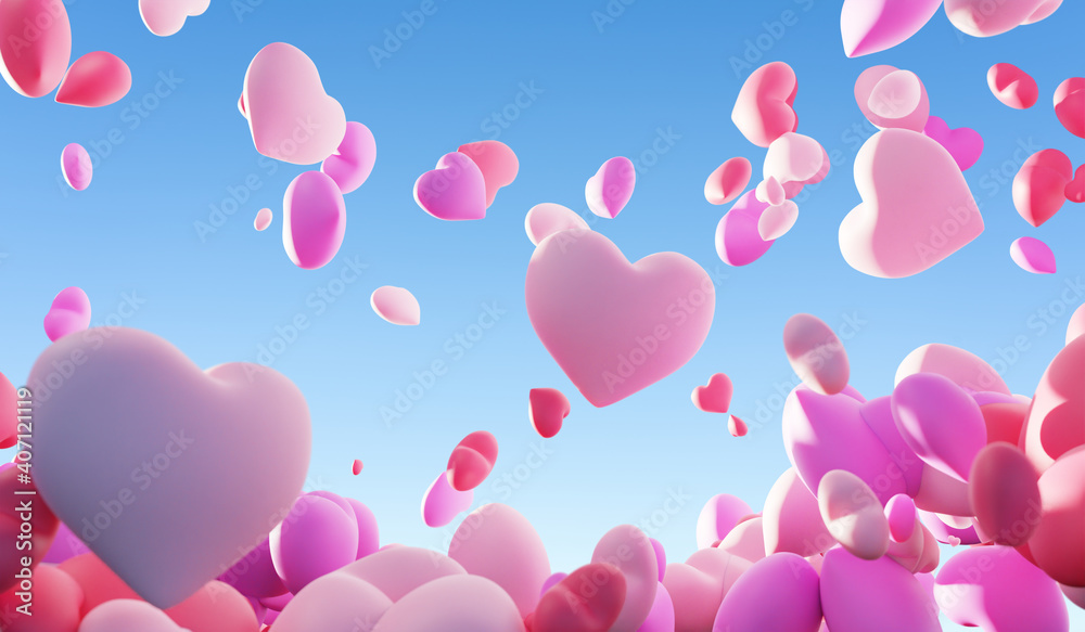 A bunch of love balloons.