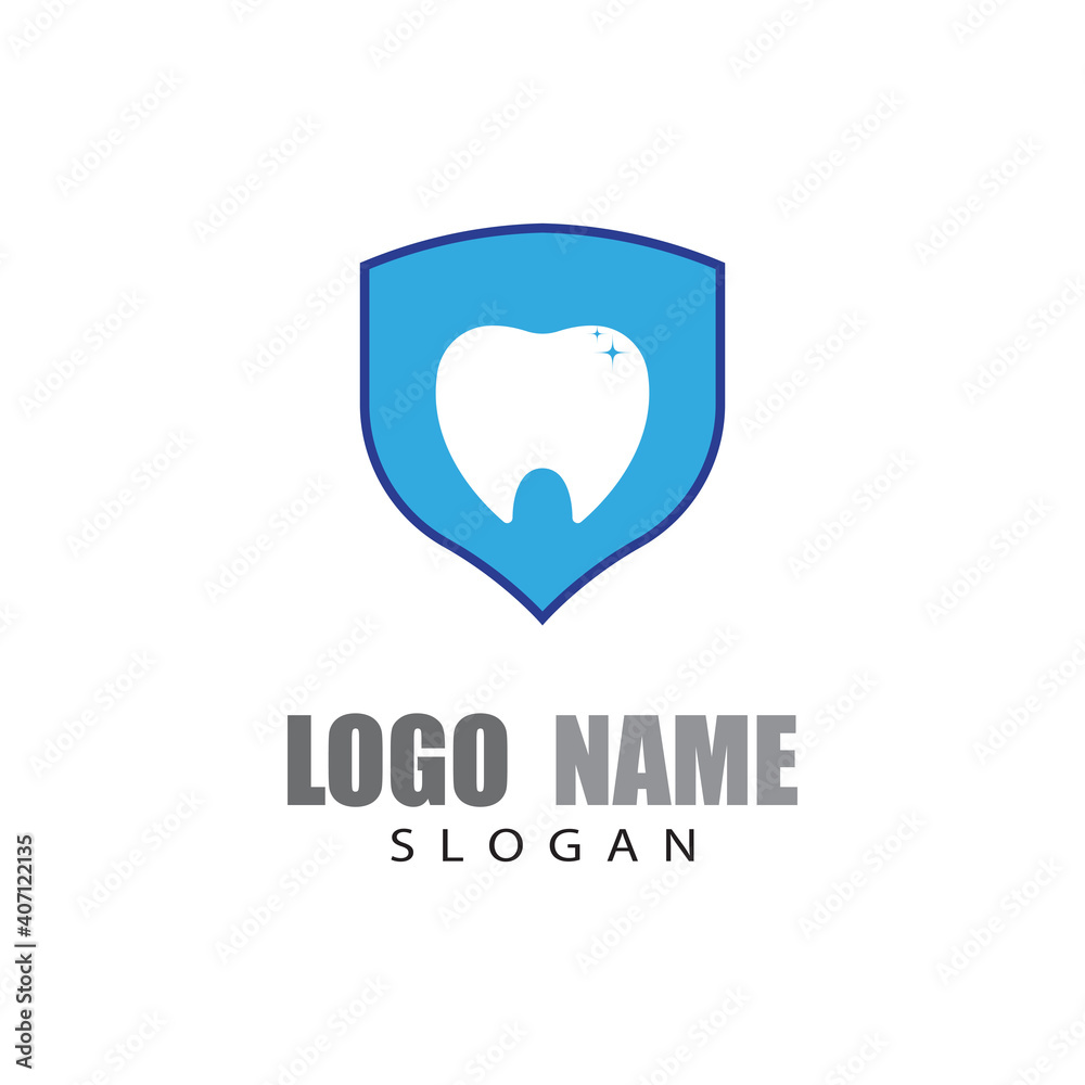 Dental logo Template vector illustration icon design Dental logo Template vector illustration icon design