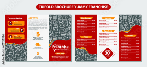 Trifold Brochure Layout Yummy Franchise