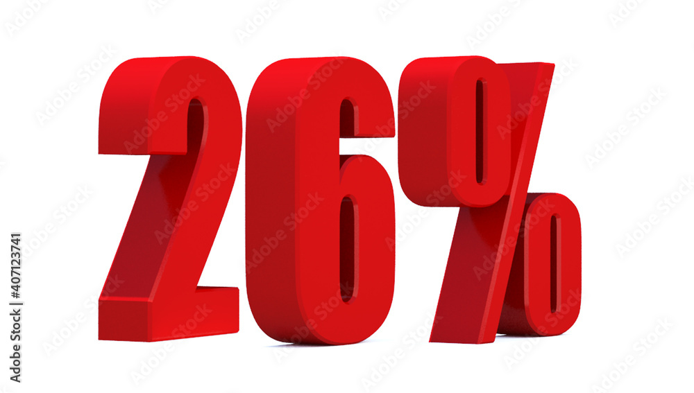 26 Percent off 3d Sign on White Background, Special Offer 26% Discount Tag, Sale Up to 26 Percent Off,big offer, Sale, Special Offer Label, Sticker, Tag, Banner, Advertising, offer Icon 26 Percent off 3d Sign on White Background, Special Offer 26% Discount Tag, Sale Up to 26 Percent Off,big offer, Sale, Special Offer Label, Sticker, Tag, Banner, Advertising, offer Icon
