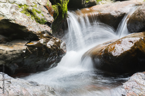 Photo of large rocks in the river