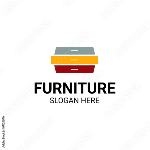 Modern Unique Furniture and Household with Sofa or Chair Icon Logo Vector Design Template Isolated.