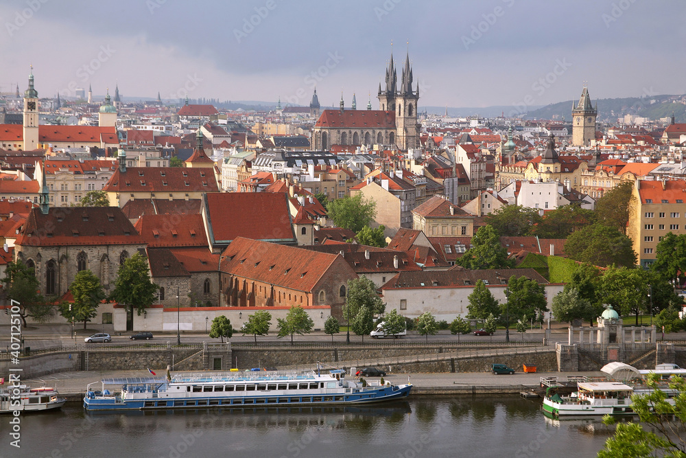 Obraz premium Prague downtown on a sunny day