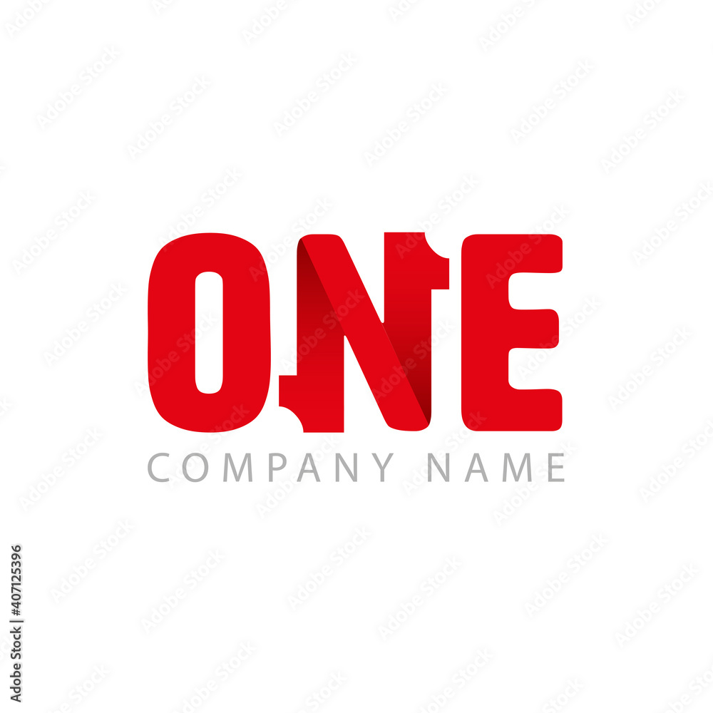 Fototapeta premium number one logo, typography logo work