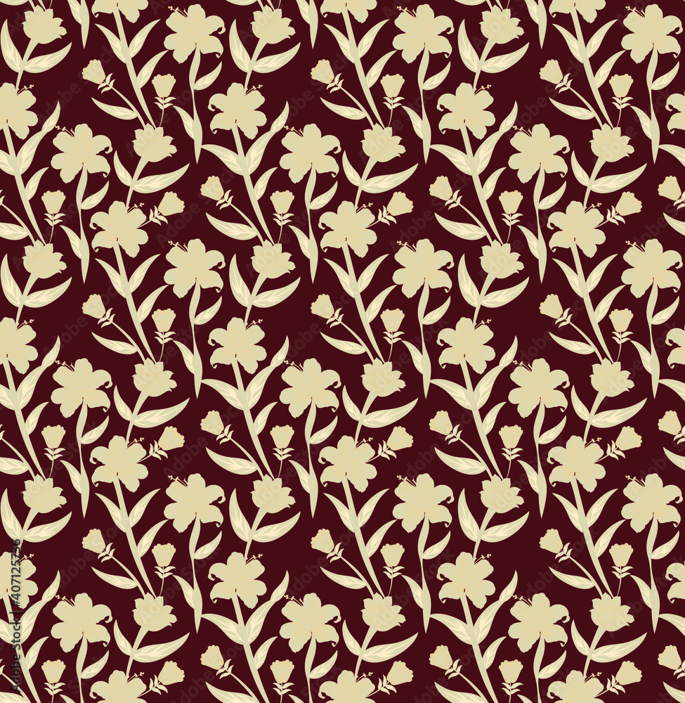 seamless vector flowers pattern on background seamless vector flowers pattern on background