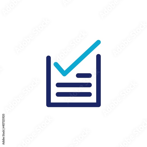 paper check receipt tax accounting logo vector icon illustration